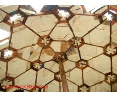 NGO work with industrial waste to build a dome and urban furniture.