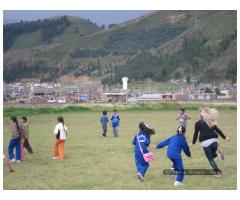 Volunteering teaching English to native children of the Peruvian Andes